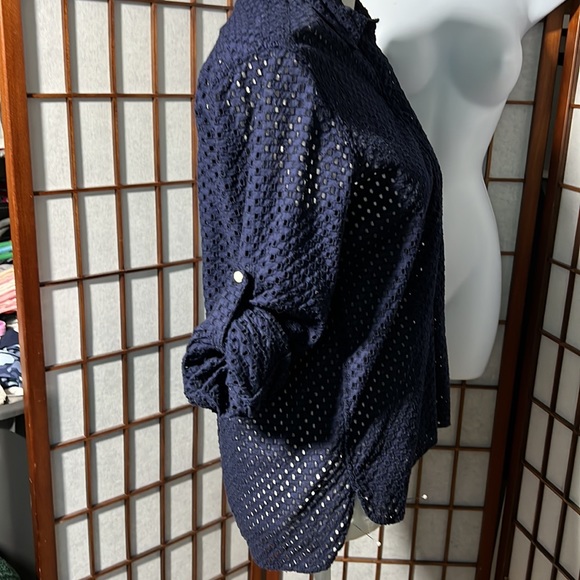 Gap Rolled Sleeve Henley Navy XS - Picture 6 of 8